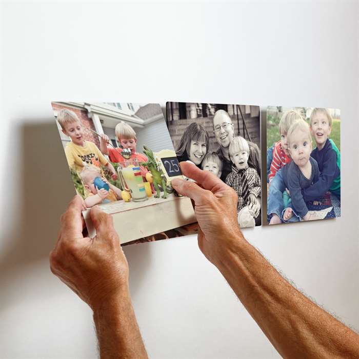 custom photo tiles that stick on the wall