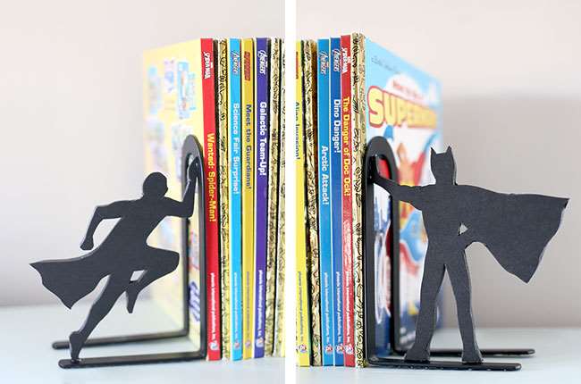 superhero bookend for personalized fathers day gift