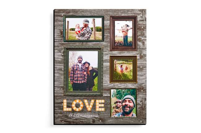 wood photo frame personalized for fathers day gift