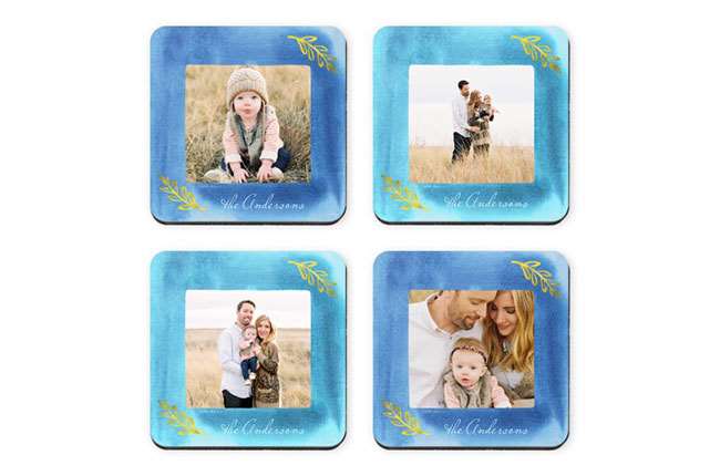 photo coasters comes in a set of four perfect for fathers day