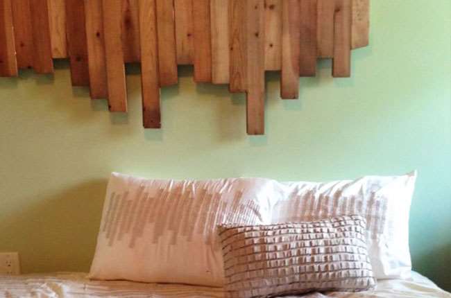 wooden headboard