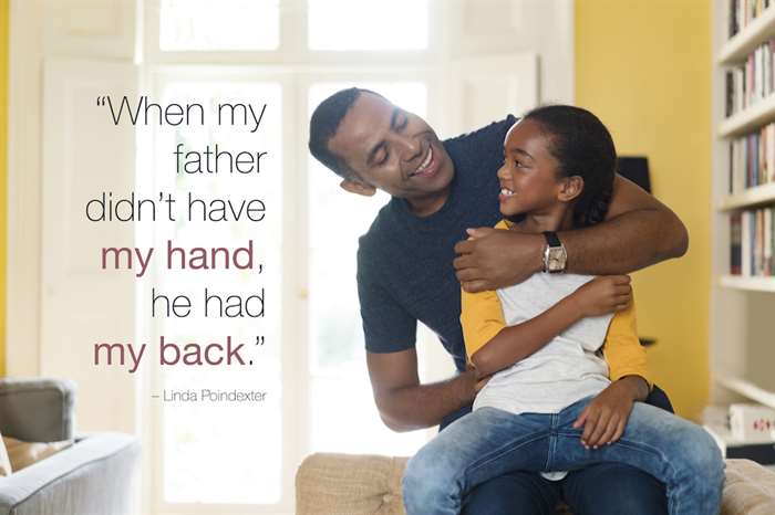 dad and daughter images with quotes: Happy father embracing girl in bright living room. Smiling mature man is looking at daughter while sitting on sofa. They are spending leisure time at home.