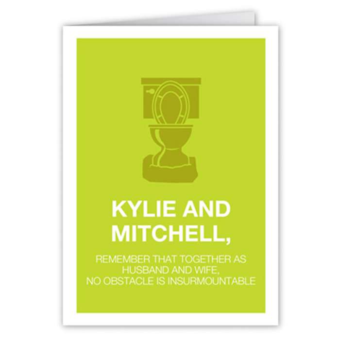 Green funny wedding congratulations card