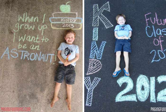 kindergarten graduation ideas chalk photos 