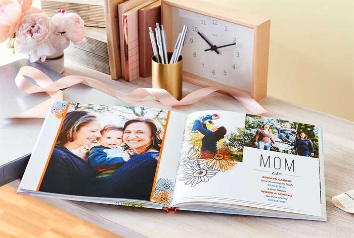 Mother's Day photo book. 