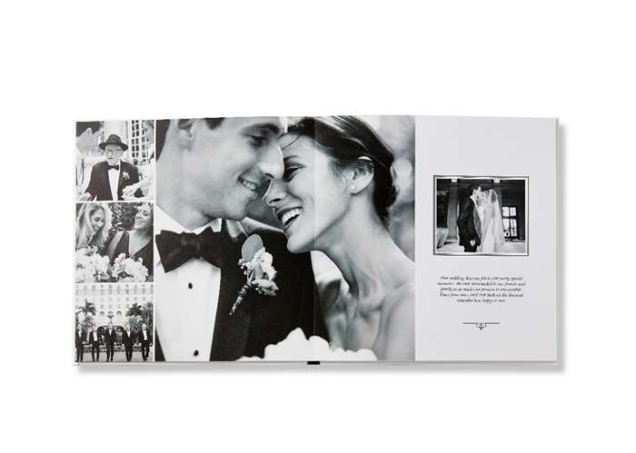black and white digital wedding photo book and photo book printing