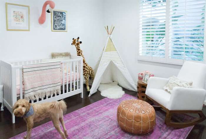 Baby nursery with teepee. 