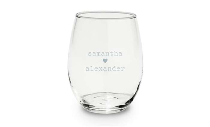 wedding shower gift wine glass