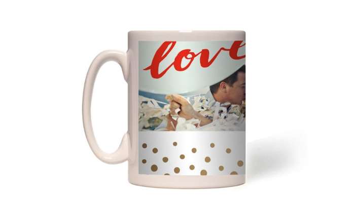 wedding shower gift photo mug