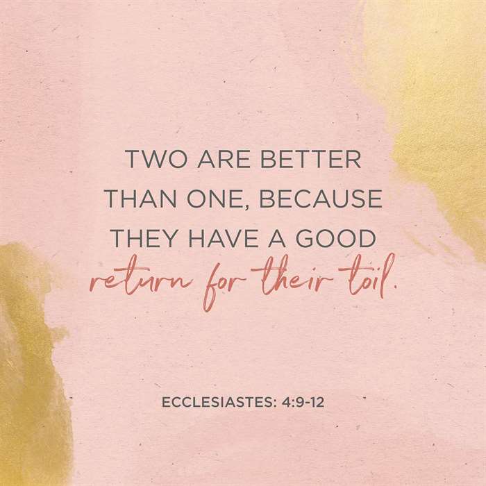 Two are better than one bible verse illustration.
