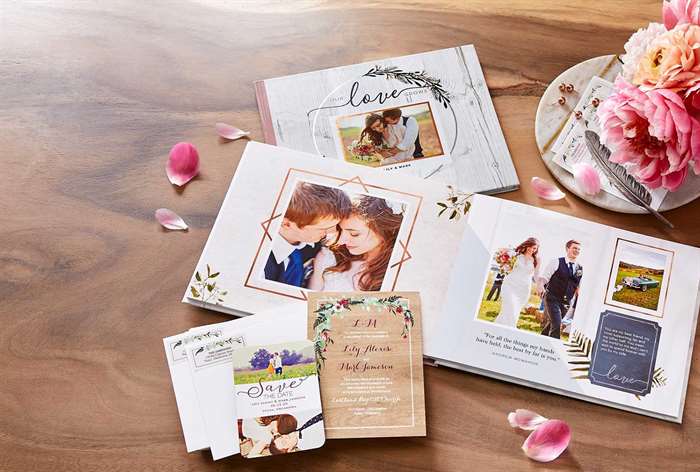 Shutterfly wedding invitations.