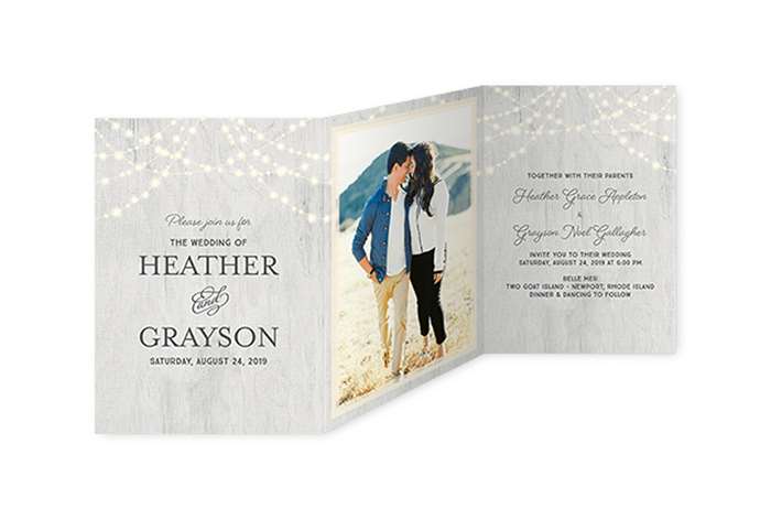 trifold wedding invitation.