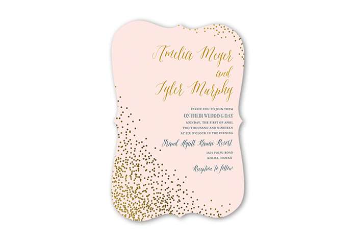 sparkle wedding invitation.