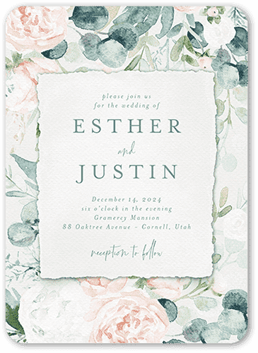 Always lovely floral wedding invitation vintage floral