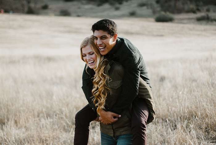 couple in field