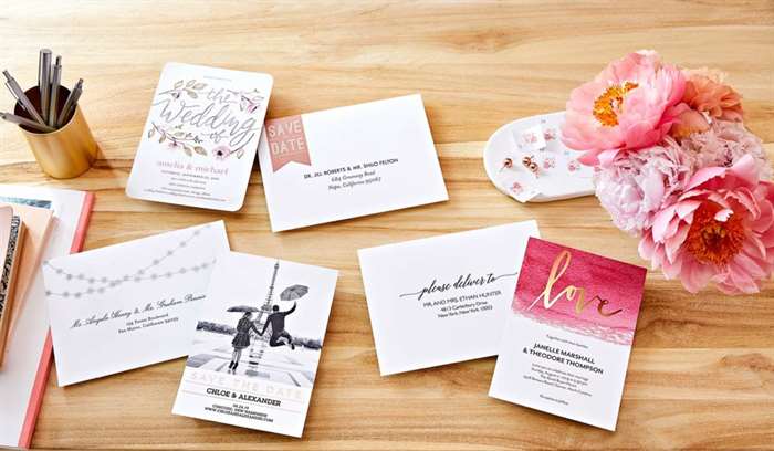 ombre pink invites