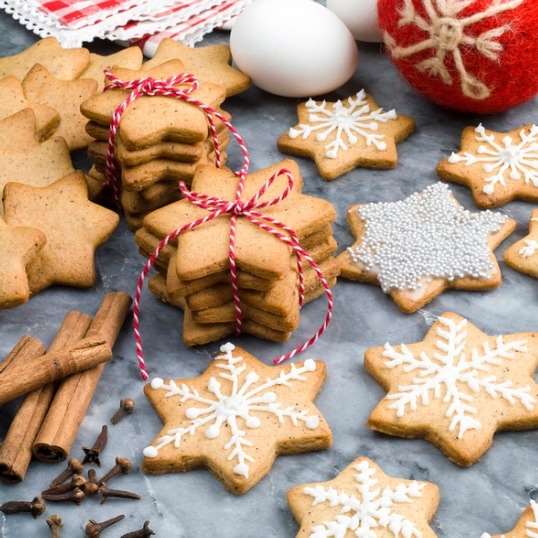 Christmas holiday cookies in star shaped perfect for the holiday season