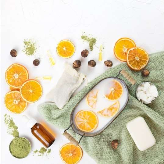 DIY spa ready kit with candle soap oils and scrubs