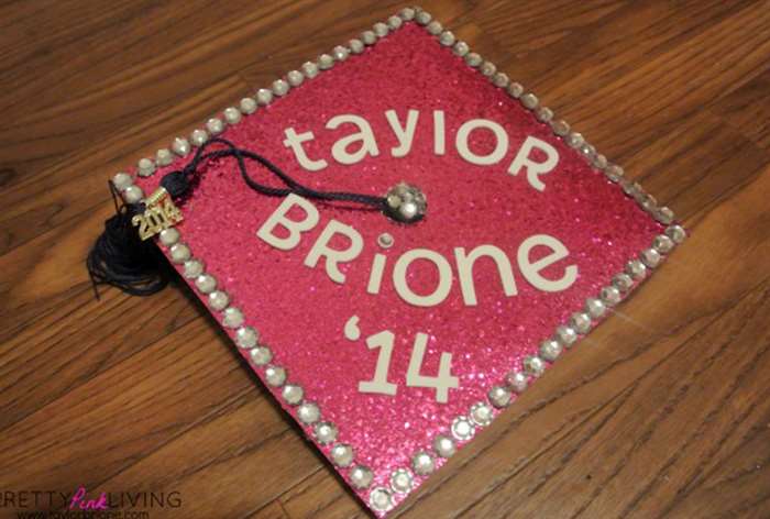 grad cap pink