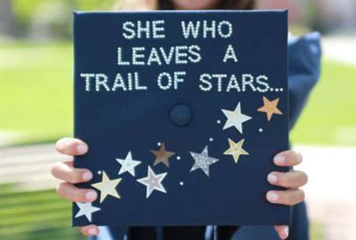 grad cap stars