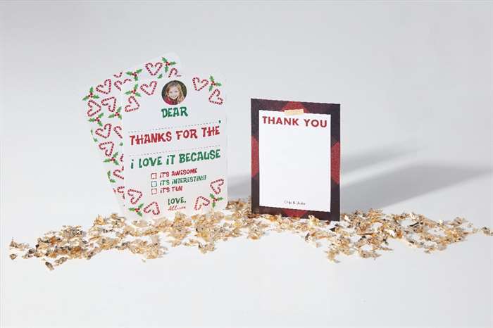 personalized thank you card set