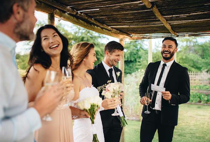 Small wedding ceremony.