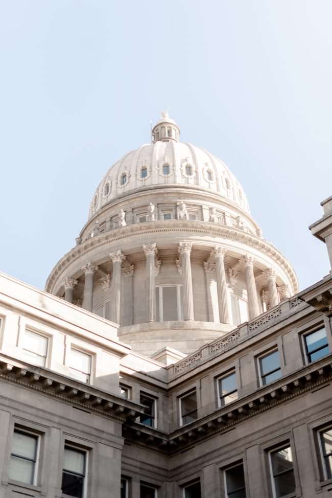 In Full Bloom Idaho State Capitol Engagement Shoot