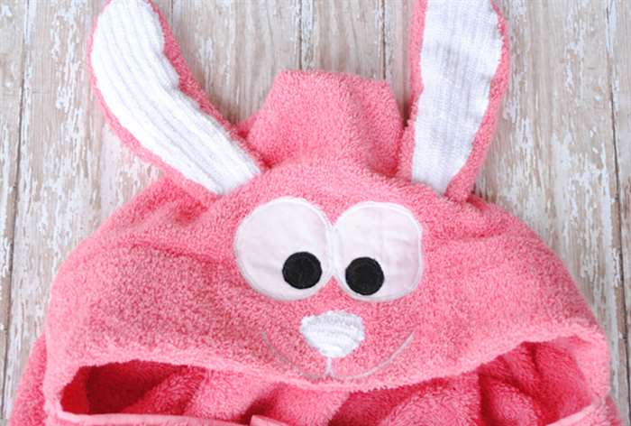 baby shower gift bunny hooded towel 