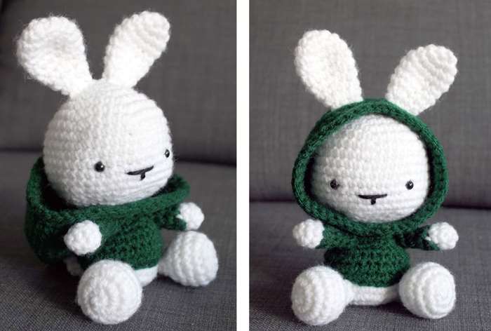 baby shower gift cozy yarn bunny 