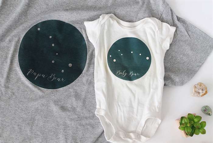 baby shower gift matching dad baby outfit 