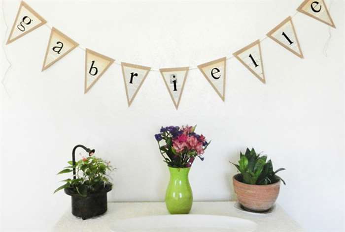 baby shower gift name banner 