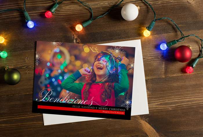 Christmas lights on funny card