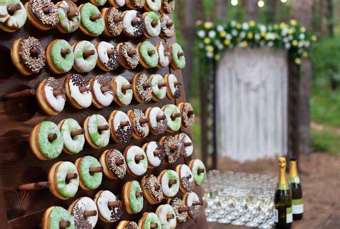 Wall of donuts.