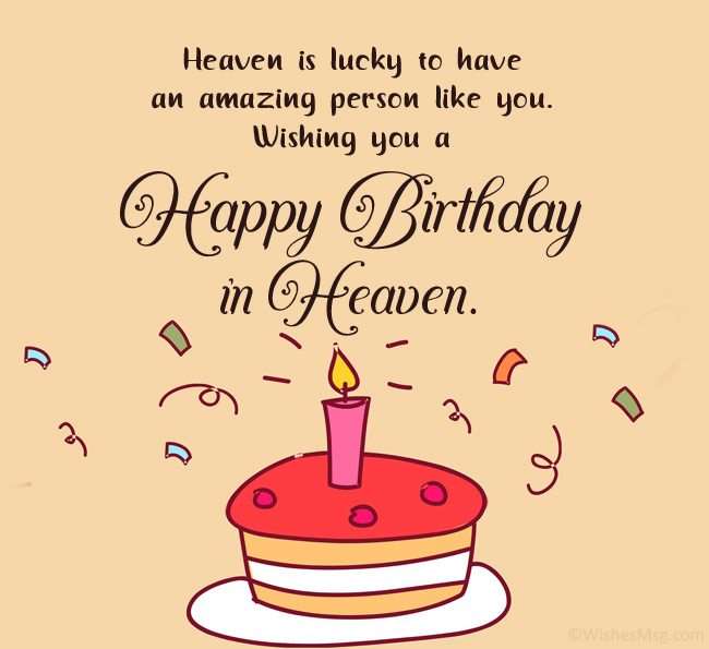 wish someone a happy birthday in heaven