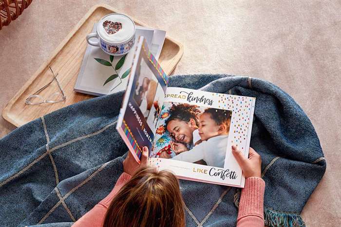 mothers day gift ideas blanket and large photo book