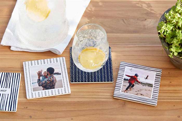 mothers day gift ideas family photo coasters