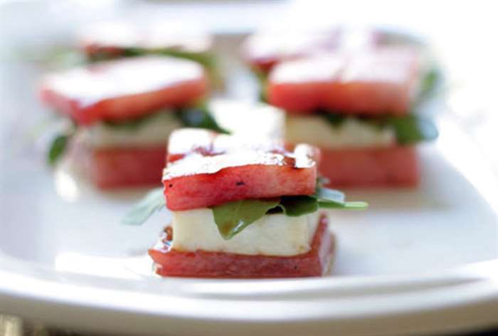 baby shower food watermelon sandwhich