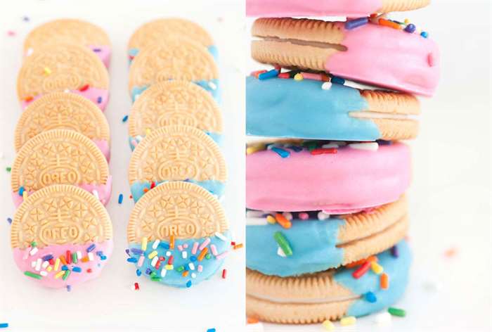 baby shower food dipped cookies