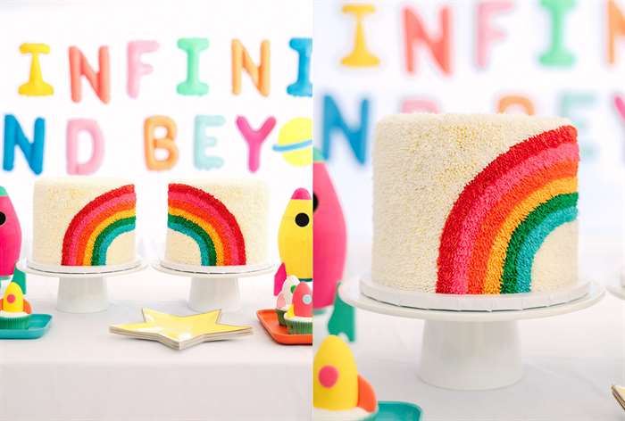 baby shower food rainbow cake