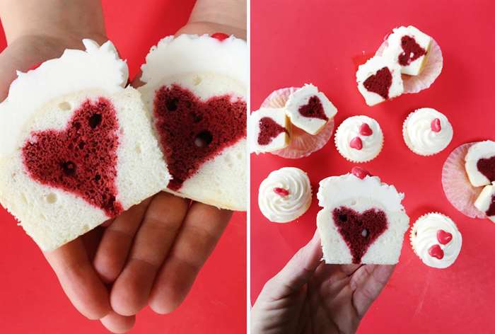 baby shower food heart cupcake