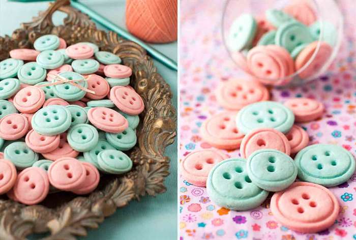 baby shower food button cookies