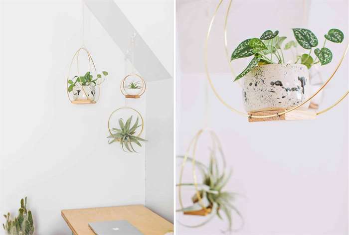 gifts for everyone brass ring hanging planters