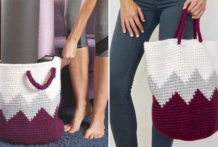 gifts for everyone geometric crochet basket