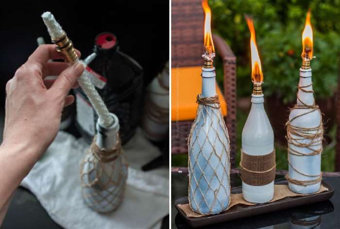 gifts for everyone beer bottle tiki torches