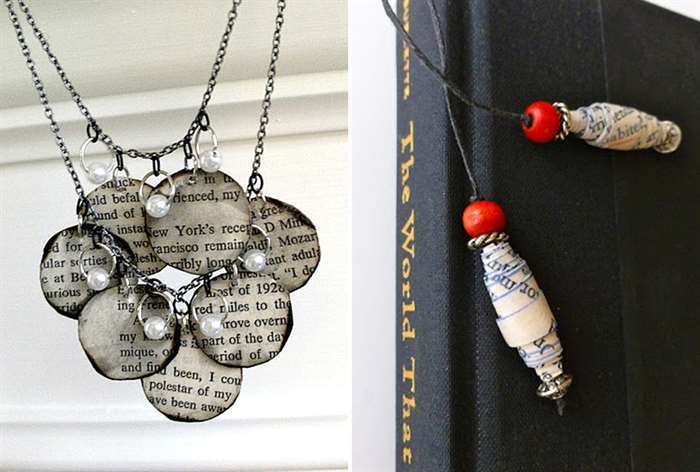 gifts for readers book page jewelry