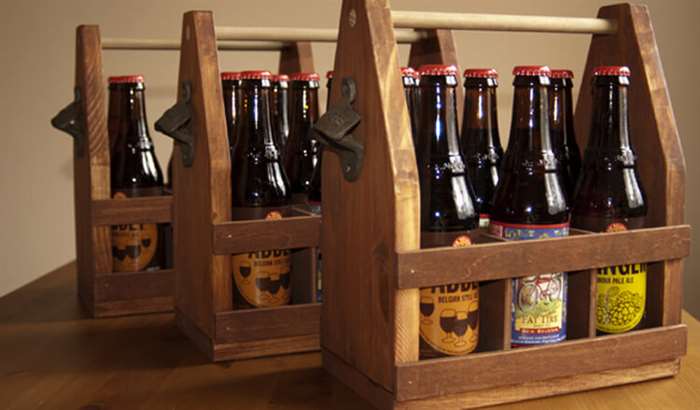 fathers day gift Wooden Beer Totes