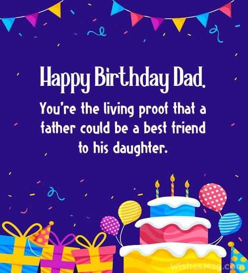 birthday wishes for father from daughter