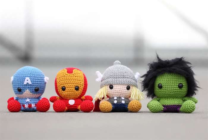 móc Captain America, Iron Man, Thor và Hulk