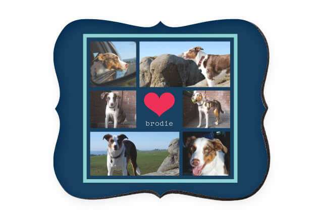 personalized mouse pad with photos of a dog