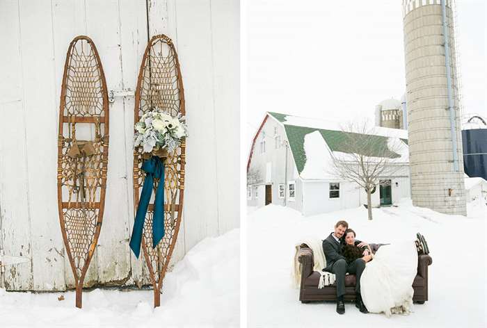 barn wedding ideas outdoor winter couch